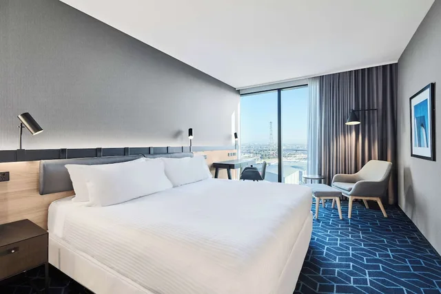 غرفة بريميير بسرير كينج بإطلالة على المرفأ، Vibe Hotel Melbourne Docklands 1/4