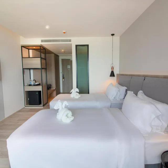 غرفة ديلوكس بسرير مزدوج أو سريرين منفصلين بإطلالة على النهر، Fortune Saeng Chan Beach Rayong 1/10