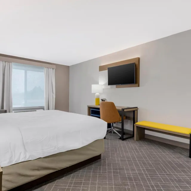 غرفة بسرير كينج بحوض استحمام لذوي الإعاقة، Comfort Inn & Suites Watervliet 2/7
