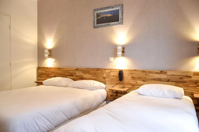 غرفة كومفورت ثلاثية بسرير مزدوج وسرير فردي، HOTEL DE LA PERDRIX ROUGE 3/8