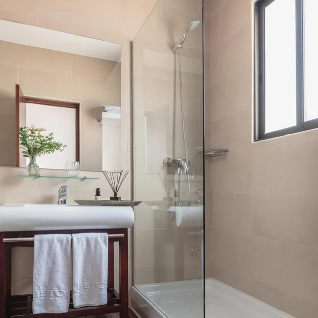 غرفة بسرير مزدوج أو سريرين منفصلين، Hotel Finca Los Abetos 9/9