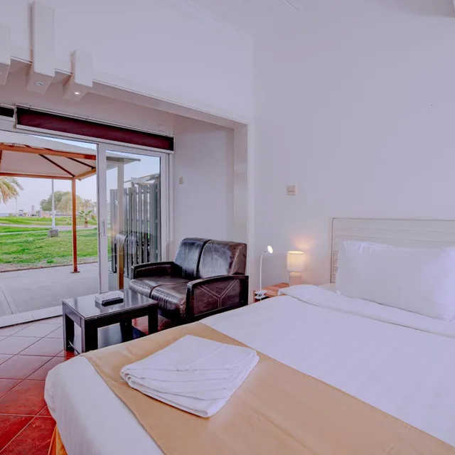 استوديو بإطلالة على البحر، منتجع شاطئ النخيل(Palm Beach Resort) 4/7