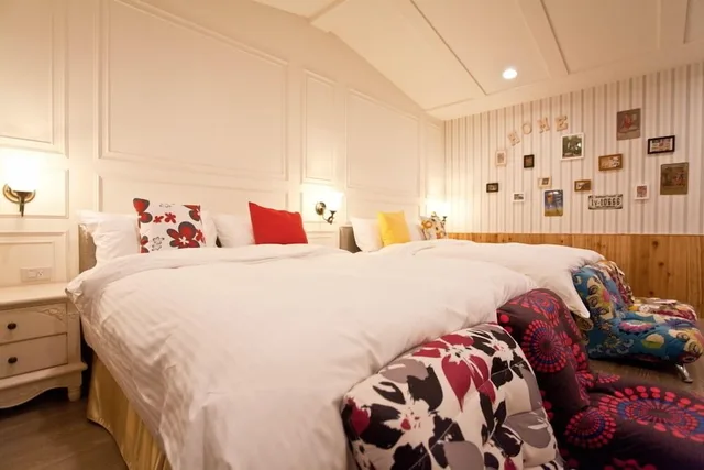 غرفة كومفورت رباعية بسريرين مزدوجين، Li Wu Zuo Can B&amp;B 2/6