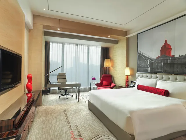 غرفة عائلية بسريرين منفصلين وسرير كينج بإطلالة على المدينة بغرفة نوم واحدة، Sofitel Guangzhou Sunrich 6/10