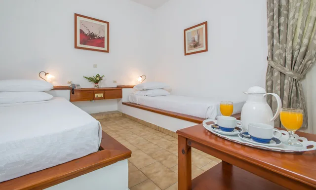 بنغل بسريرين منفصلين بإطلالة على الحديقة مع أريكة، Hotel Delfinia 4/8