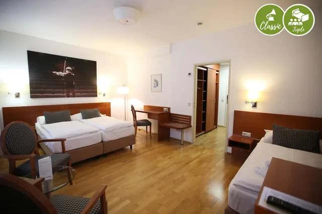 غرفة كلاسيكية ثلاثية بسرير فردي، arte Hotel Wien Stadthalle 4/10
