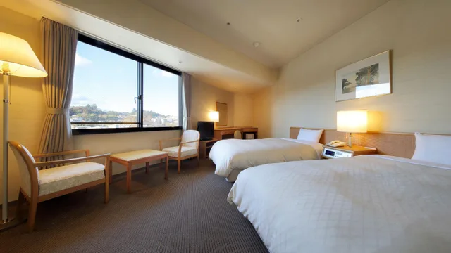 غرفة بزنس بسريرين منفصلين بإطلالة على المدينة في المبنى الرئيسي، Matsushima Century Hotel 1/1
