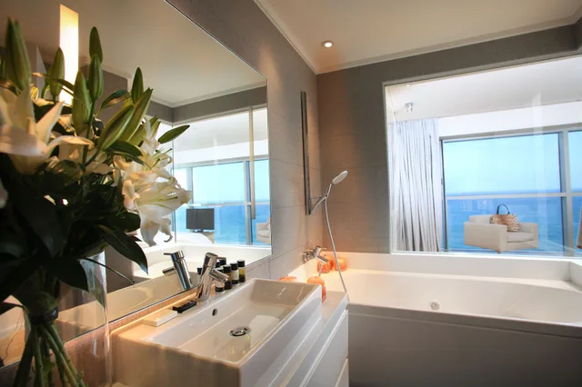 جناح تنفيذي بسرير كينج وسرير كوين بإطلالة على البحر بغرفتي نوم، Olympic Residence Deluxe Apartment 2/2
