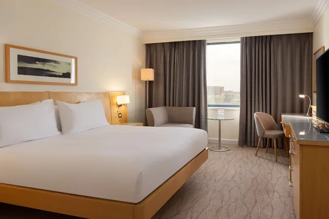 غرفة ديلوكس بسرير كينج بحوض استحمام، Hilton Dublin Airport 2/4