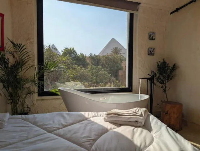 غرفة بسريرين كينج بإطلالة على الجبل، 3 Pyramids View Inn 2/4