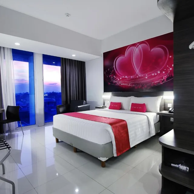 غرفة ديلوكس بسرير مزدوج أو سريرين منفصلين، favehotel Pekanbaru 1/6