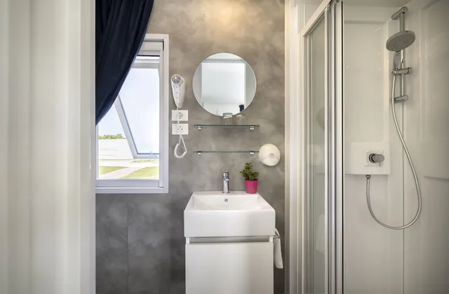 غرفة بريميوم كومفورت بسرير كوين وسريرين منفصلين بشرفة مع أريكة، Mobile Homes Valkanela 3/5