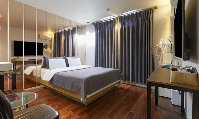 غرفة ديلوكس بسرير مزدوج، Chuncheon Urbane Hotel 5/10