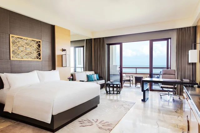 غرفة كلوب بسريرين مزدوجين بإطلالة على البحر، Haikou Marriott Hotel 2/10