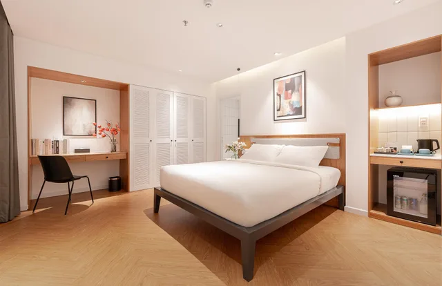 استوديو بسرير كوين بإطلالة على المدينة، M Village Hotel Hai Ba Trung, a brand of Modern Village Lifestyle 1/1