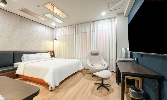 غرفة بسرير كوين، Hotel Yeogiuhtte Gwangju Ha Nam 3/6
