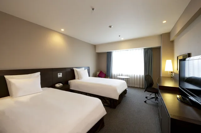 غرفة بريميوم بسريرين منفصلين بإطلالة على المدينة للمدخنين، Ana Crowne Plaza Hotel Hiroshima 5/9