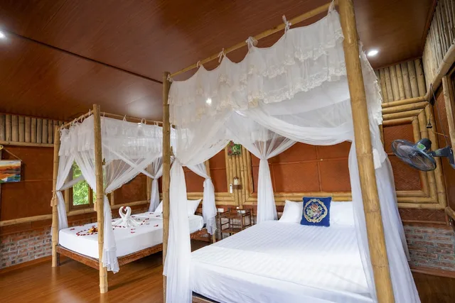 بنغل بسريرين كينج بإطلالة على الجبل، Lotus Field Homestay 3/5