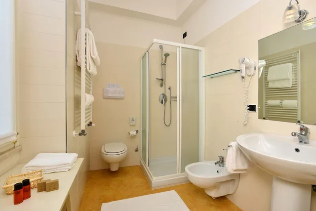 غرفة كلاسيكية بسرير مزدوج بإطلالة على البحيرة بشرفة، Hotel Monte Baldo and Villa Acquarone 2/2