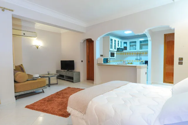 شقة بسرير كوين بغرفة نوم واحدة مع أريكة، Appart Hotel Amina 2/4