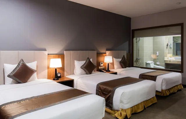 غرفة ديلوكس ثلاثية بثلاثة أسرّة، Muong Thanh Luxury Vien Trieu Hotel 1/5