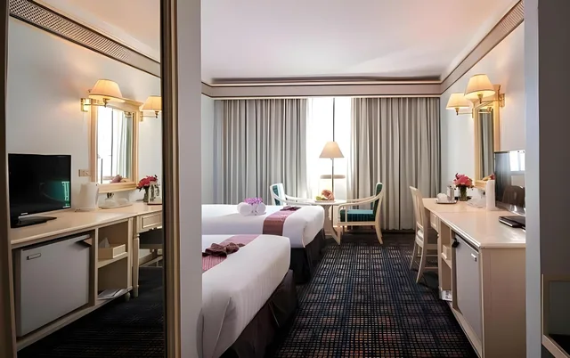غرفة ديلوكس بسرير مزدوج أو سريرين منفصلين، Diamond Plaza Hatyai Hotel 2/2
