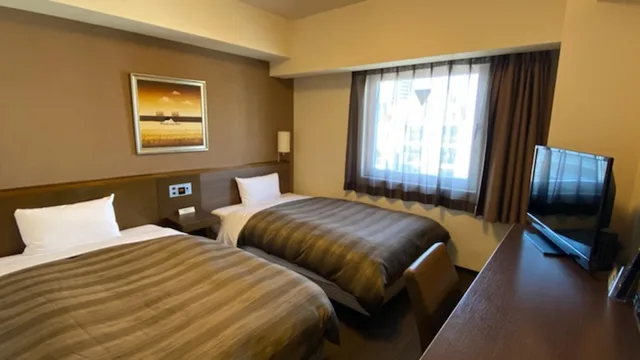 غرفة قياسية بسريرين منفصلين، Hotel Route Inn Nagoya Imaike Ekimae 1/1