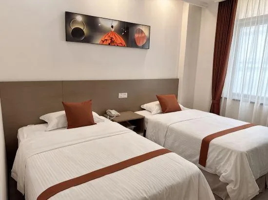 غرفة بسريرين منفصلين، GreenTree Inn Zhenjiang Yangzhong North Gangdong Road Food Street Express Hotel 1/1