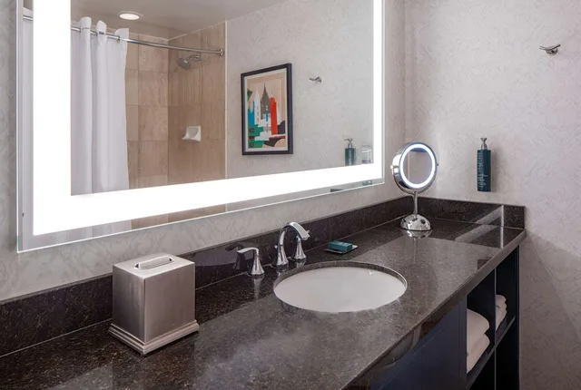 جناح بسريرين كوين بغرفة نوم واحدة مع أريكة، DoubleTree Suites by Hilton Hotel Salt Lake City Downtown 4/6