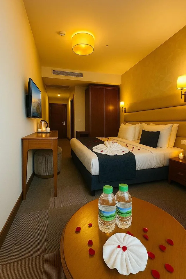 غرفة ديلوكس بسرير كينج بإطلالة على المدينة، Istanbul Midpoint Hotel 6/8