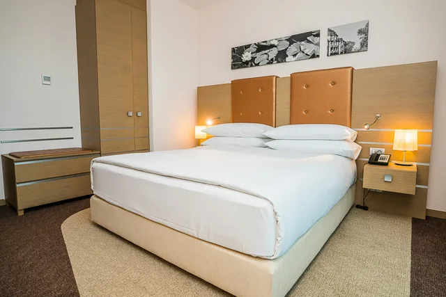 غرفة ديلوكس بسرير كينج بشرفة، Doubletree By Hilton Oradea 1/4