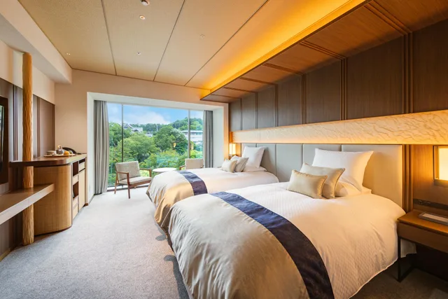 فيلا بسريرين منفصلين بإطلالة على الحديقة والجبل، Hotel Okura Kyoto Okazaki Bettei 1/1