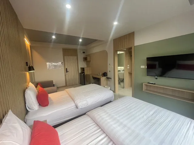 غرفة متصلة ديلوكس بسرير كوين وسريرين منفصلين، Bangkok Mystay Hotel Rangsit 7/10