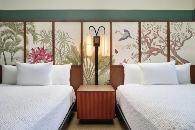 غرفة بسريرين كوين بإطلالة على المدينة في طابق مرتفع، Pagoda Hotel 4/5