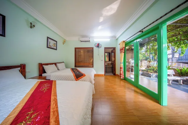 غرفة عائلية بسرير كوين وسرير فردي بشرفة، Tam Coc Tuan Minh Homestay 8/10
