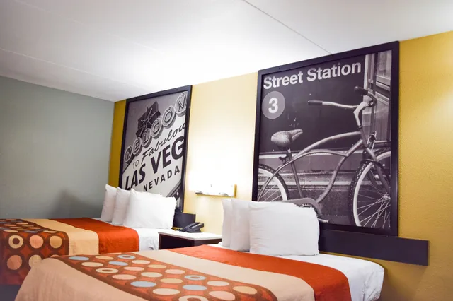 Room, 2 Double Beds, Super 8 by Wyndham Raleigh Downtown 2/2
