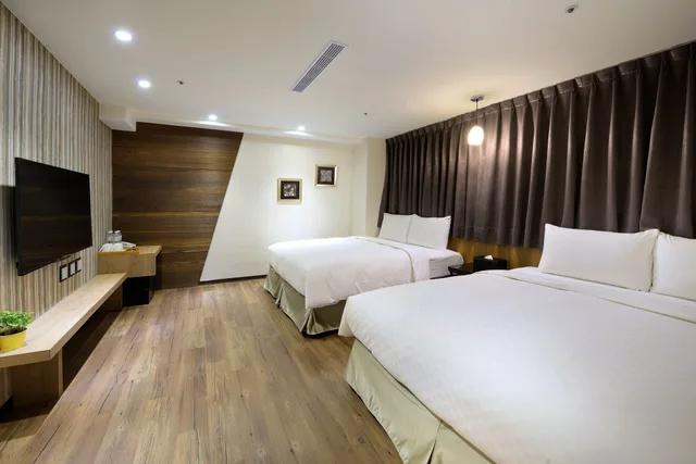 غرفة ديلوكس رباعية بسريرين مزدوجين، Le room Hotel Kaifeng Taipei 10/10