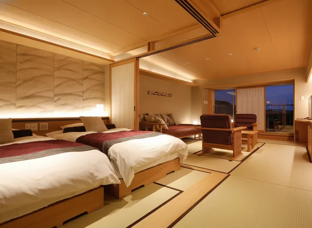 Japanese Western, Special, Single Bed, 2 Semi Double Beds, Outdoor Bath, Dining Area، Sun Urashima Yuukinosato 1/1