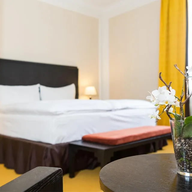 غرفة ديلوكس بسرير مزدوج بشرفة، HOTEL EULER 5/8