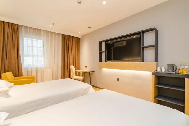 غرفة سوبيريور بسريرين منفصلين، JinJiang Inn (Qingdao International Convention and Exhibition Center Miaoling Road) 1/1