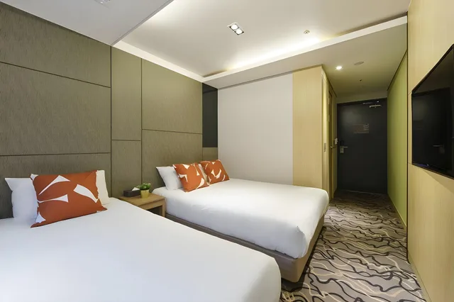 غرفة بسريرين مزدوجين، Jeju Grace Hotel 1/1