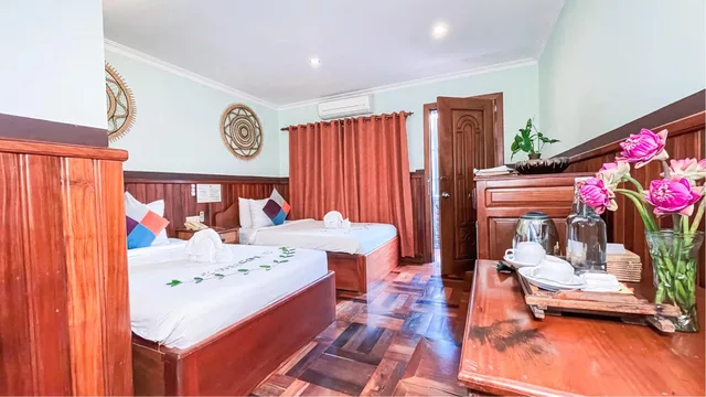 غرفة ديلوكس بسرير مزدوج أو سريرين منفصلين بشرفة بحوض استحمام، Siem Reap Center Hotel 8/10