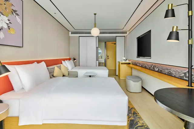 غرفة ديلوكس بسريرين منفصلين، Hilton Garden Inn Foshan Lishui 2/3