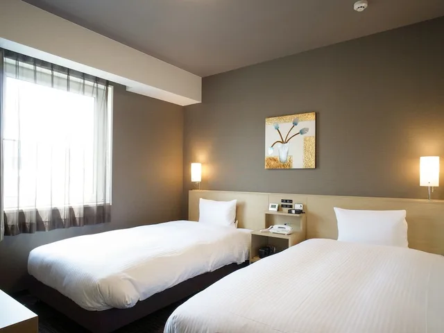 غرفة بسريرين منفصلين للمدخنين، Hotel Route-Inn Ofunato 1/2