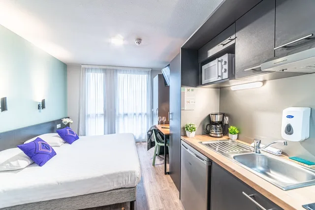 استوديو بسرير كوين، Apparthotel Montempo Bordeaux Centre 2/4