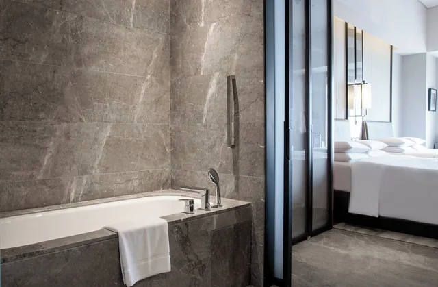 غرفة بسريرين مزدوجين بإطلالة على المدينة، Chongqing Marriott Hotel 4/5