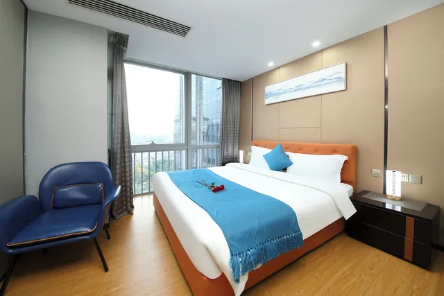 استوديو تنفيذي بسريرين منفصلين وسريرين كوين، Pengman International Apartment Hotel (Beijing Road Jiedeng Duhui) 5/9