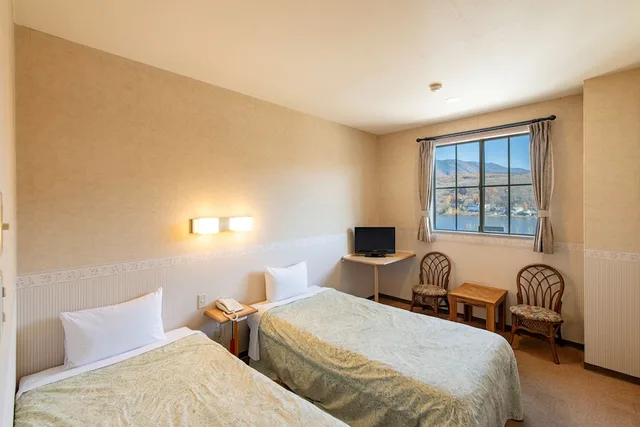 Room, Twin Beds, Mountain View, Smoking, Shirakabako Hotel Paipu No Kemuri 1/2