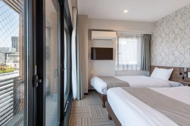 غرفة بسريرين منفصلين، Hotel Sanrriott osakahommachi 3/4