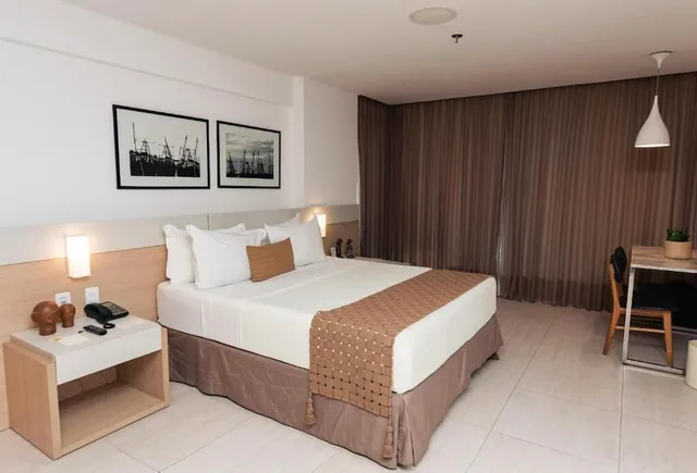 غرفة بسرير مزدوج أو سريرين منفصلين بإطلالة على البحر، Gran Mareiro Hotel 4/10
